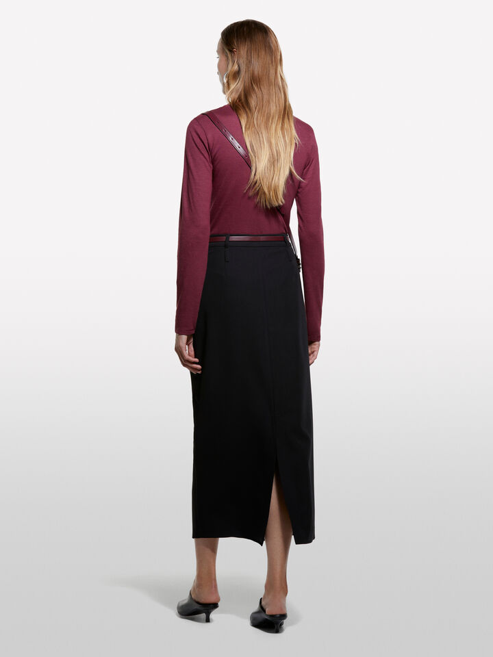 Burgundy long sleeve t-shirt - women's long sleeve t-shirts - Burgundy | Sisley image number 2